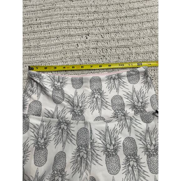 NWT Wildfox Pineapple Leggings Ankle Crop WLL1548T Womens Size Medium White Gray - Picture 5 of 11